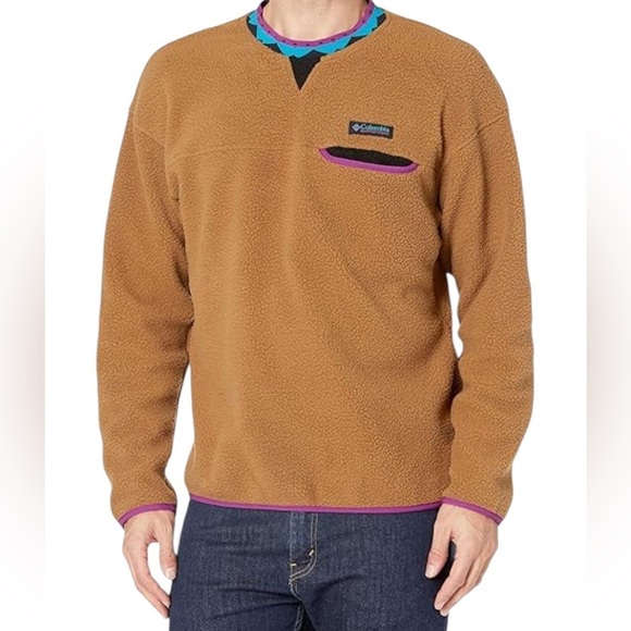Columbia Wapitoo Sherpa Fleece Pullover Crewneck Sweater Size 2XL - Picture 1 of 9